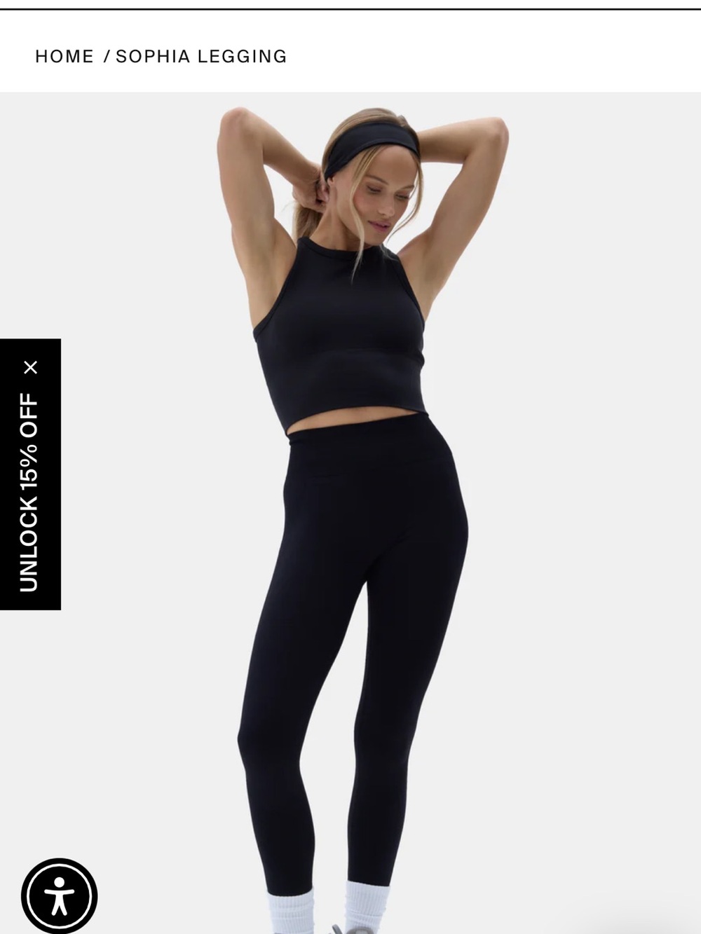 Sophia High-Rise Black Leggings — Sleek Everyday Support